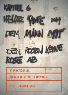 Literaturfestival Karlsruhe 02 - Serie von drei Plakaten