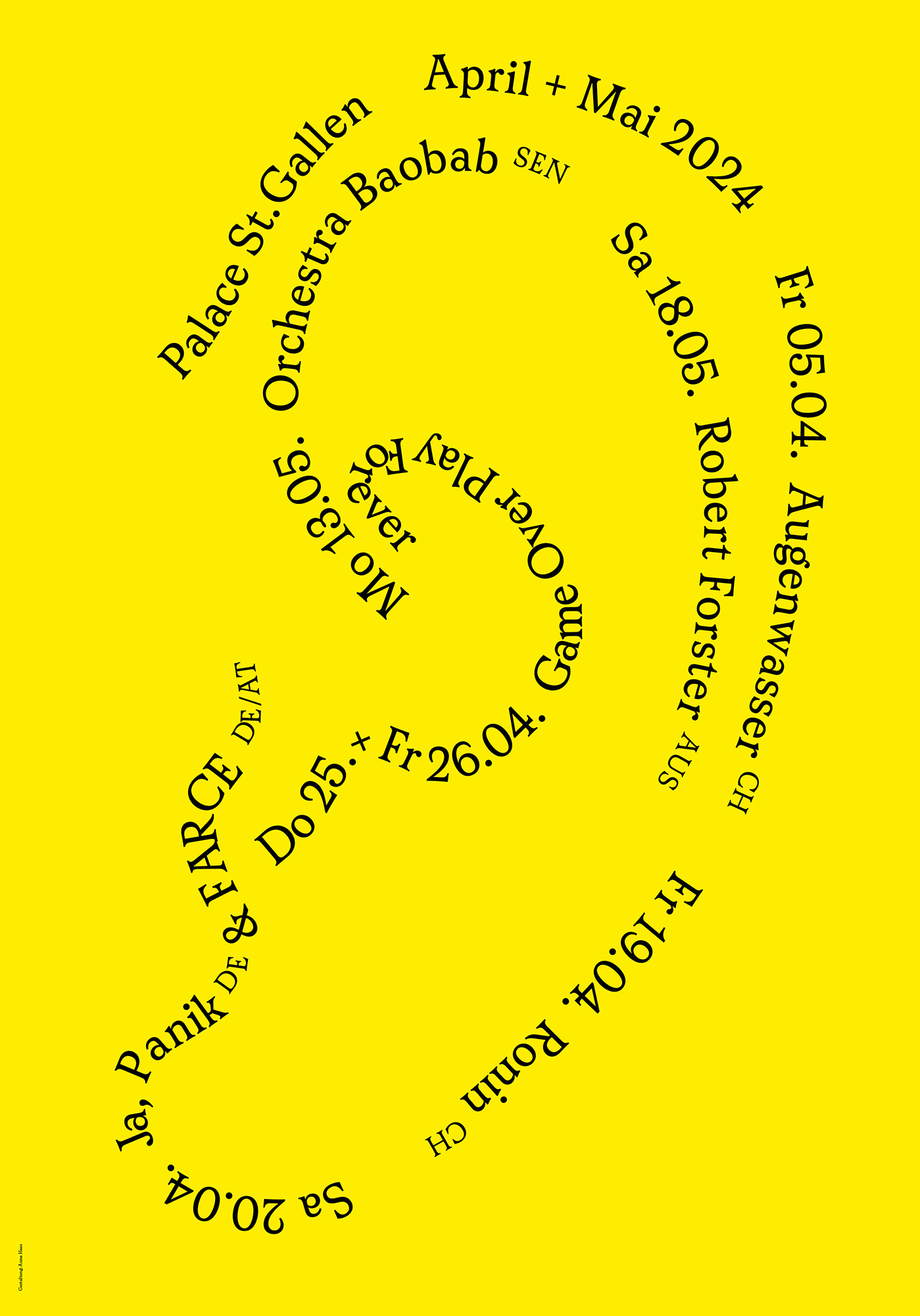 Palace St.Gallen, April + Mai 2024 — Studio Anna Haas